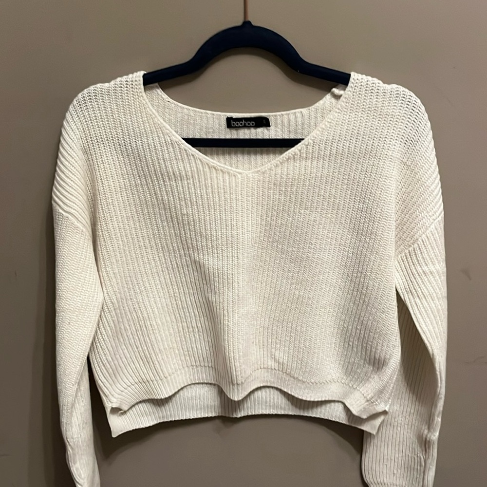 Size small white knit sweater